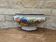 Old serving dish, vegetable dish, soup tureen without lid, flower decoration