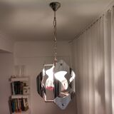 Italian chromed 1960s hanging lamp