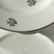 6 assiettes creuses porcelaine ivoire décor or roses