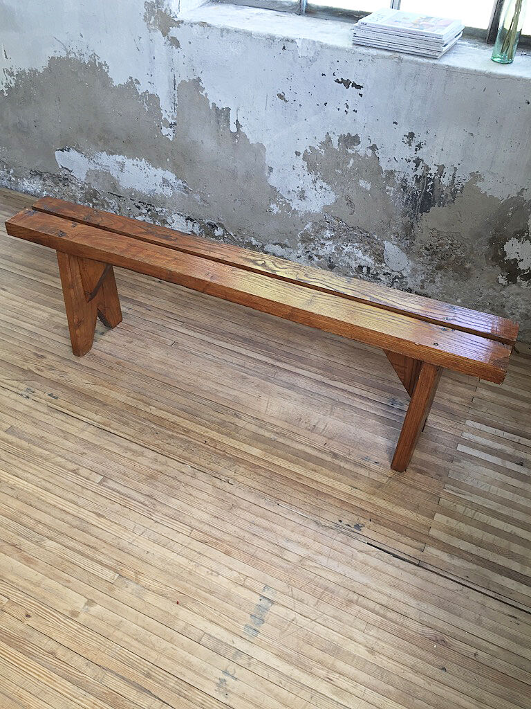 Artisanal pine bench