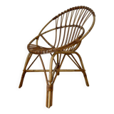 Fauteuil vintage en rotin