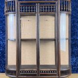 Asia 19th century: Magnificent collector's display case with tapestry background