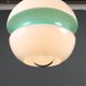 Vintage white glass pendant light, Italian design 1960s-1970s.
