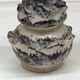 Vase fat lava blue gray Vallauris