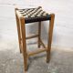 Tabouret de bar bois et corde tressée