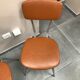 4 chaises métal et skai marron