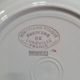8 Lunéville Régence green water gold flat plates circa 1960