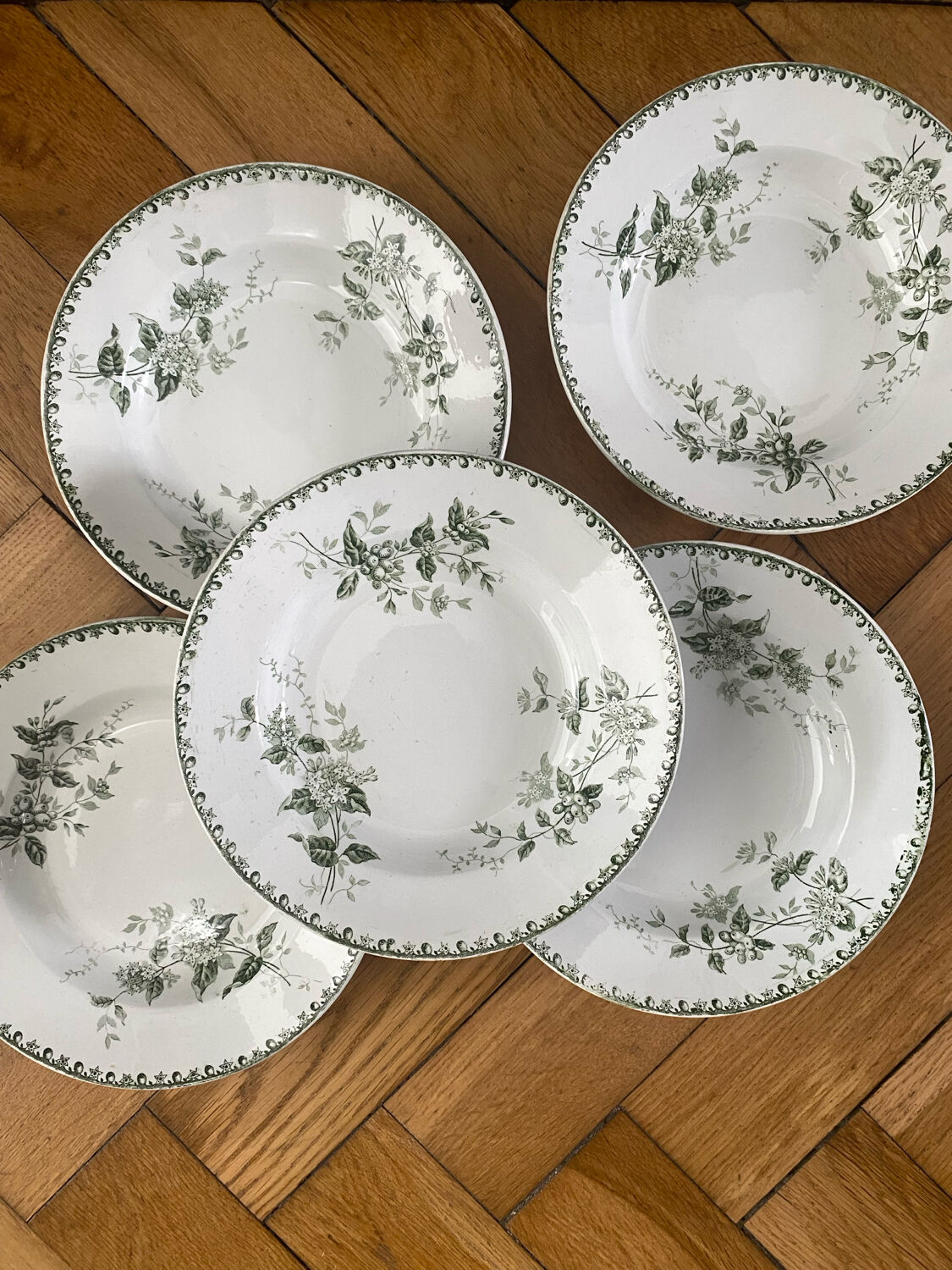 Set of 5 deep plates Saint Amand Caifa