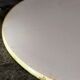 Set of seven covered pots and tray old white slurry nineteenth