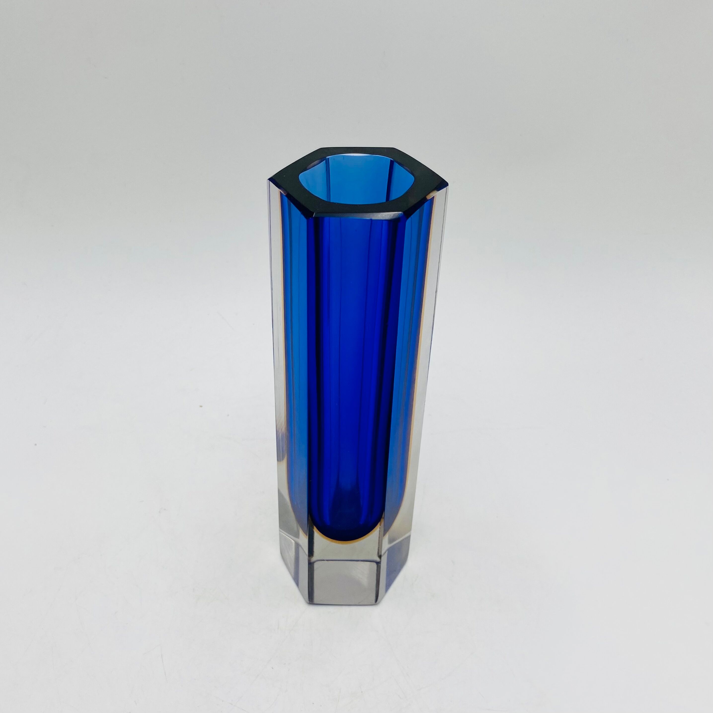 Vase soliflore en verre, provenance Murano, Italie (1970)