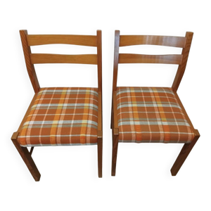 Paire de chaises vintage - tissu