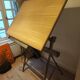 Vintage industrial drawing table UNIC – L. Sautereau – adjustable mechanism