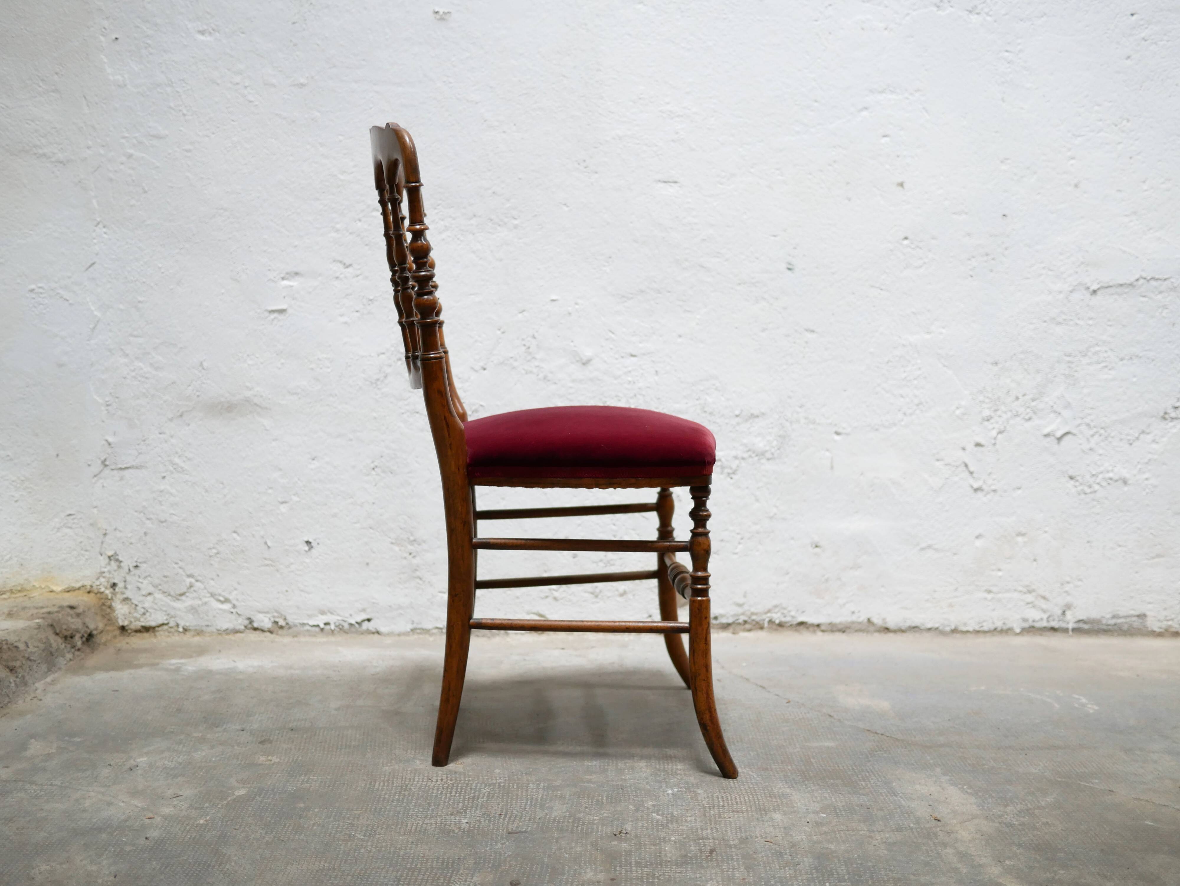 Old Napoleon III wooden chair