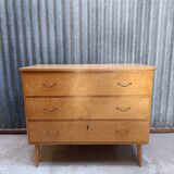 Vintage Scandinavian wooden chest of drawers