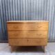 Vintage Scandinavian wooden chest of drawers