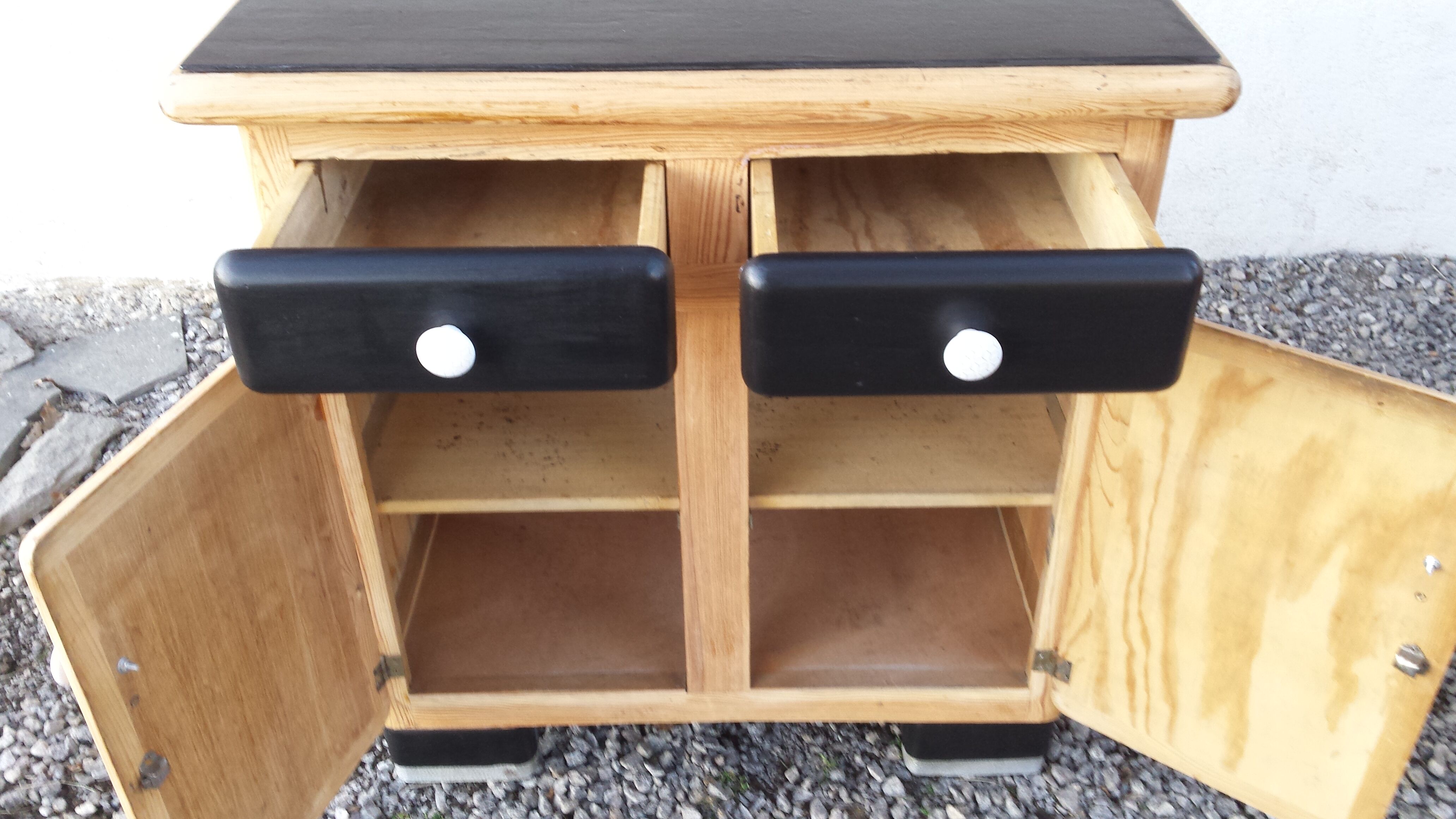 Black and wood mado buffet