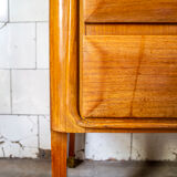 Glass and brass rosewood buffet by Esposizione Permanente Mobili Cantù Italia Anni '70