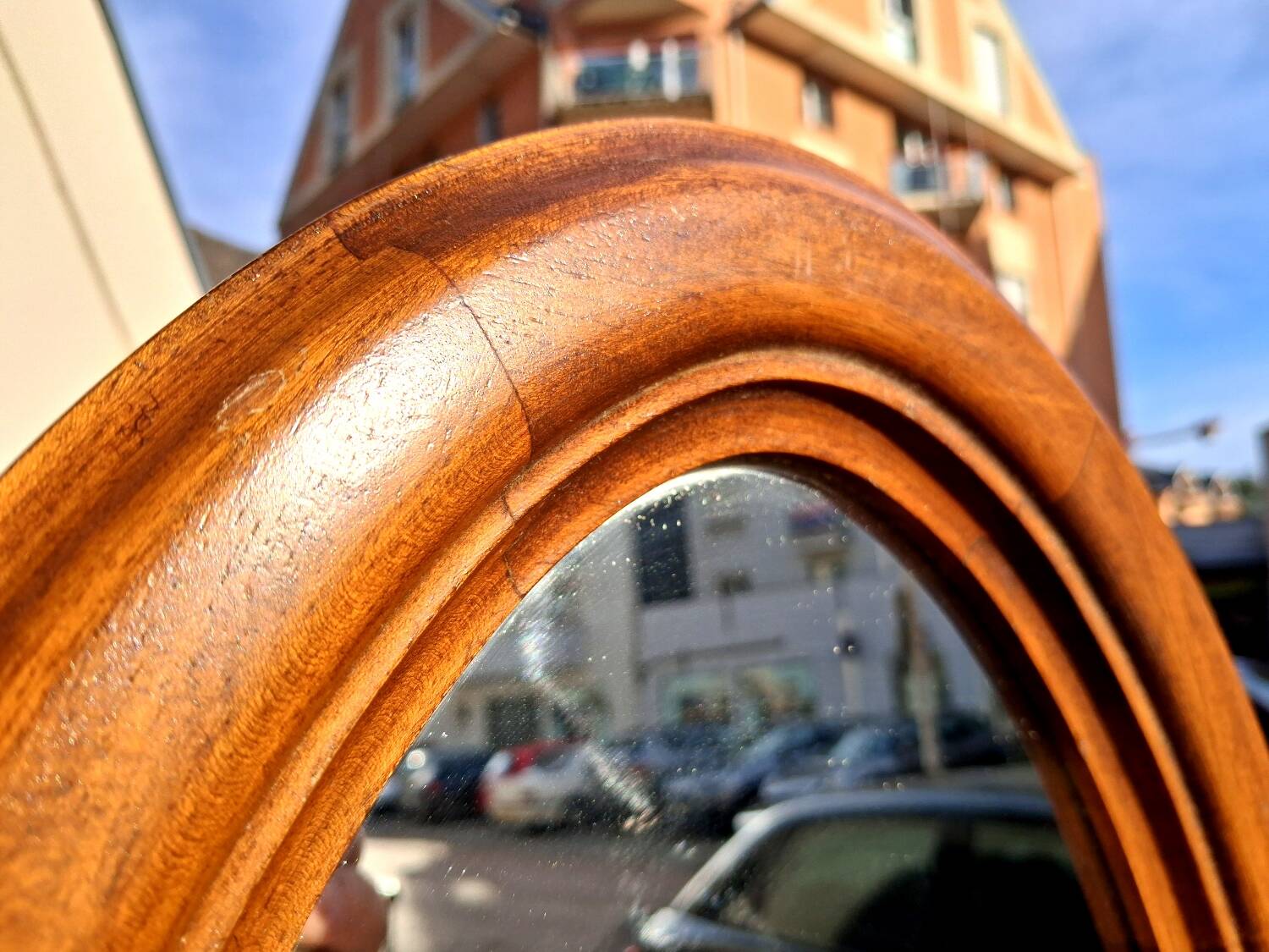 Adjustable full-length mirror for dressing room.