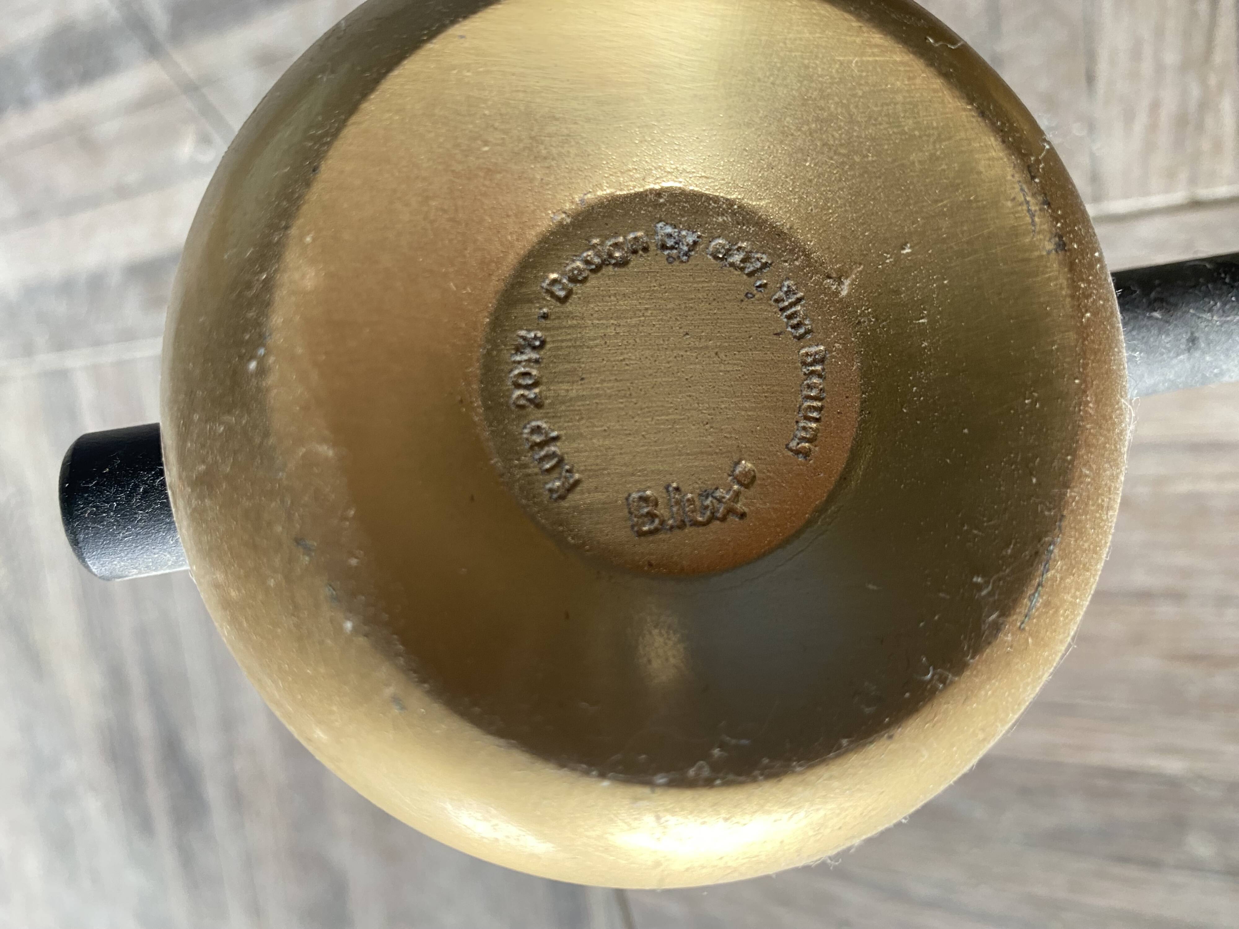 Suspension B Lux black and gold in brass