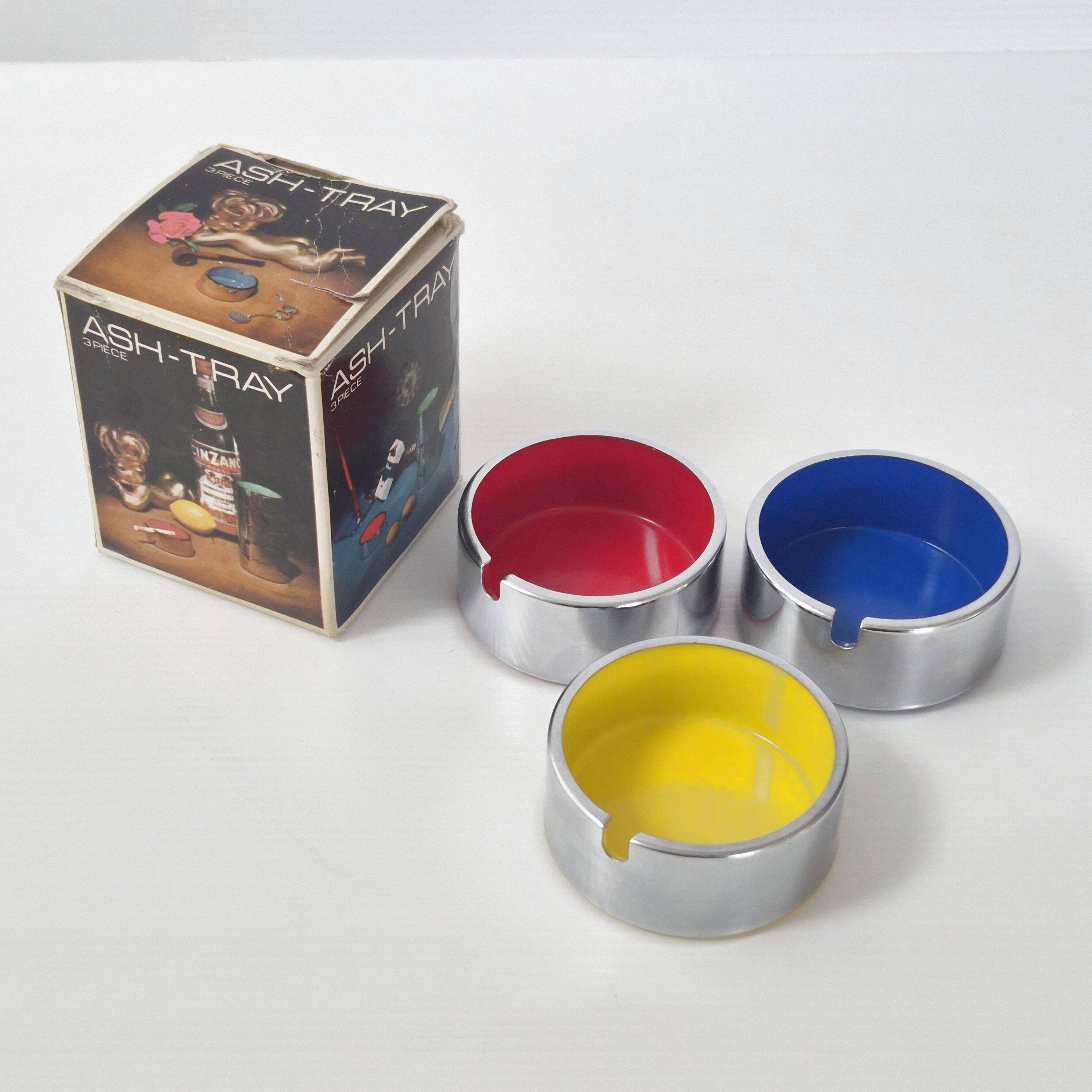 Set of 3 vintage ashtrays by Isamu Kenmochi 1970