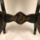 Worker Napoleon III, black lacquered wood with Asian decoration painted gold