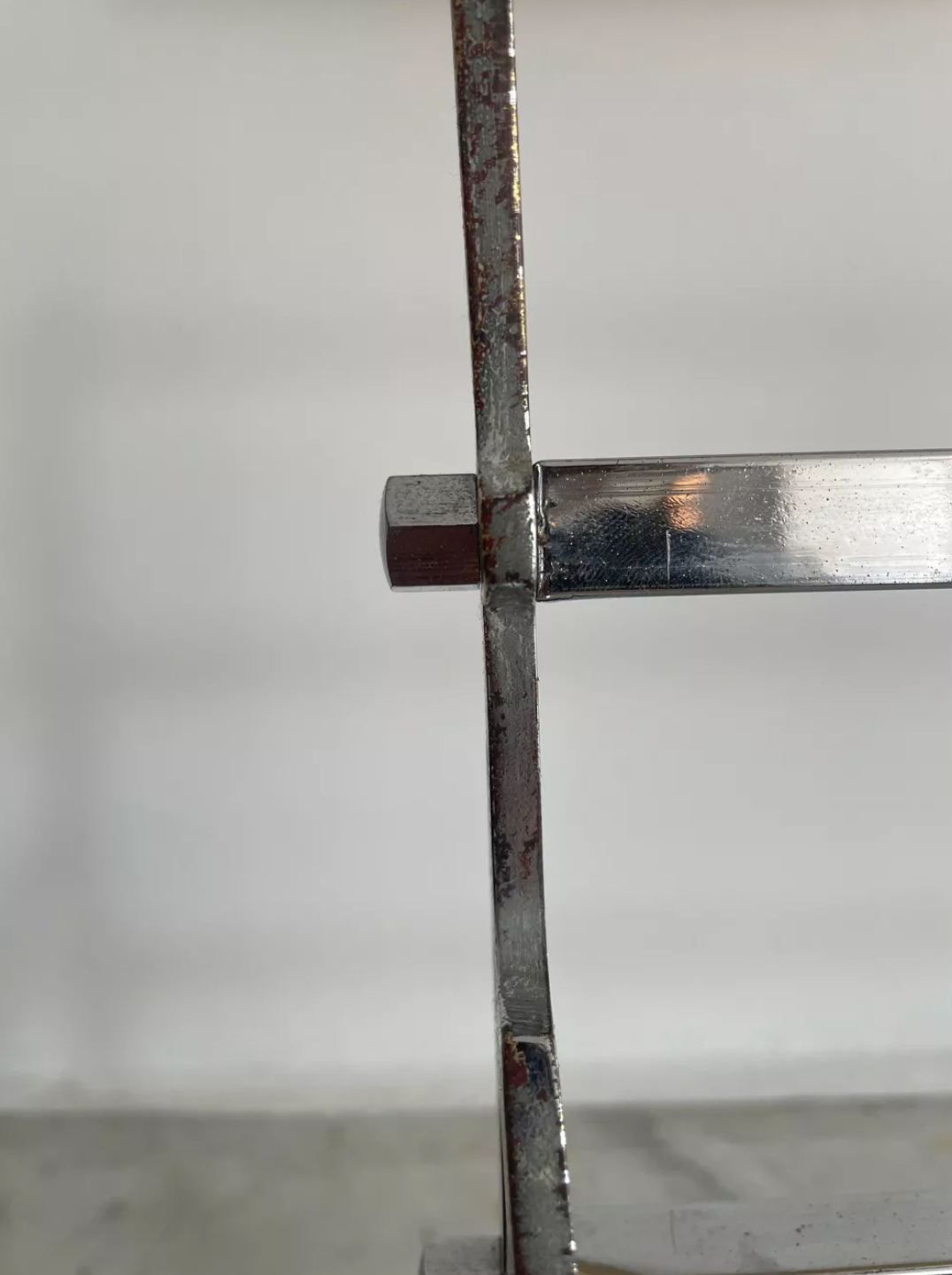 Coat rack, chromed metal, art deco