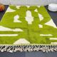 Pure wool rug green size 150 x 250 cm