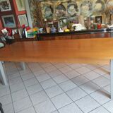 Solid walnut table circa 1980 with double patina