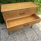 Commode vintage 4 tiroirs chêne clair 1960