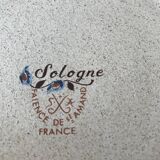 4 bowls hollow plates sandstone earthenware of Saint Amand floral decoration Sologne