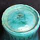 Enamelled ceramic vase, with a flaming blue-green décor