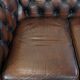 Classic English Chesterfield 2.5 seater sofa in brown cowhide