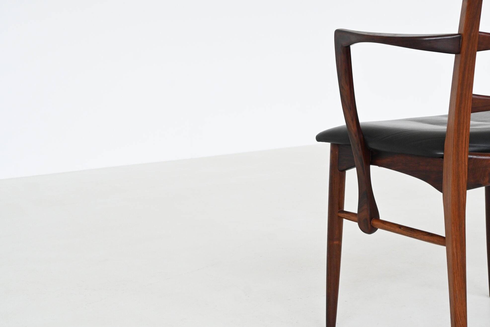 Niels Koefoed Model 'Lis' armchair in rosewood Denmark 1960