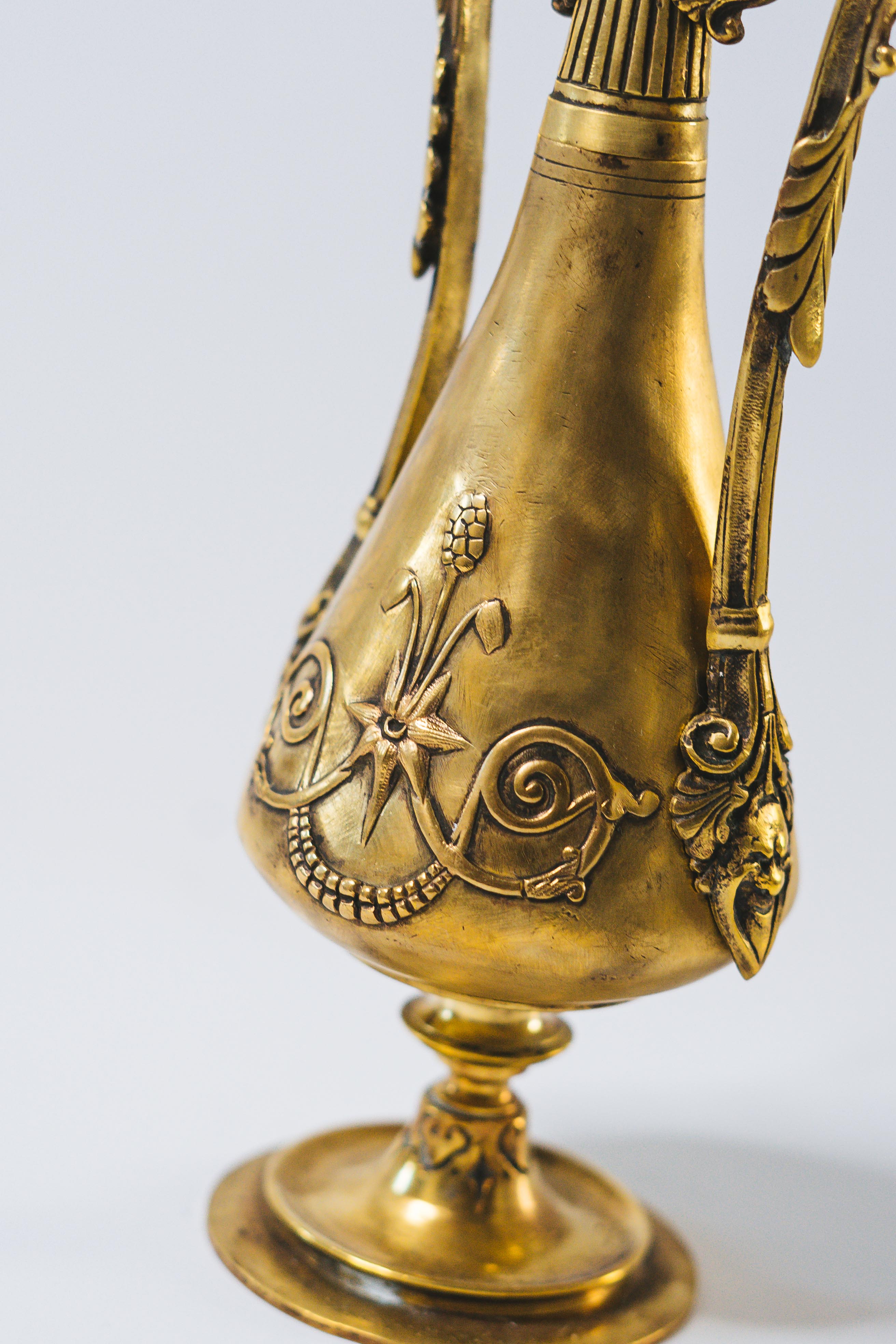 Old brass candle holder early xxth