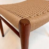 Refurbished set of 4 Model 75 chairs by Niels Møller, 1960s