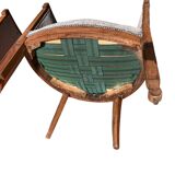 Complete living room set with chaise longue and 3 armchairs: Directoire or Empire style