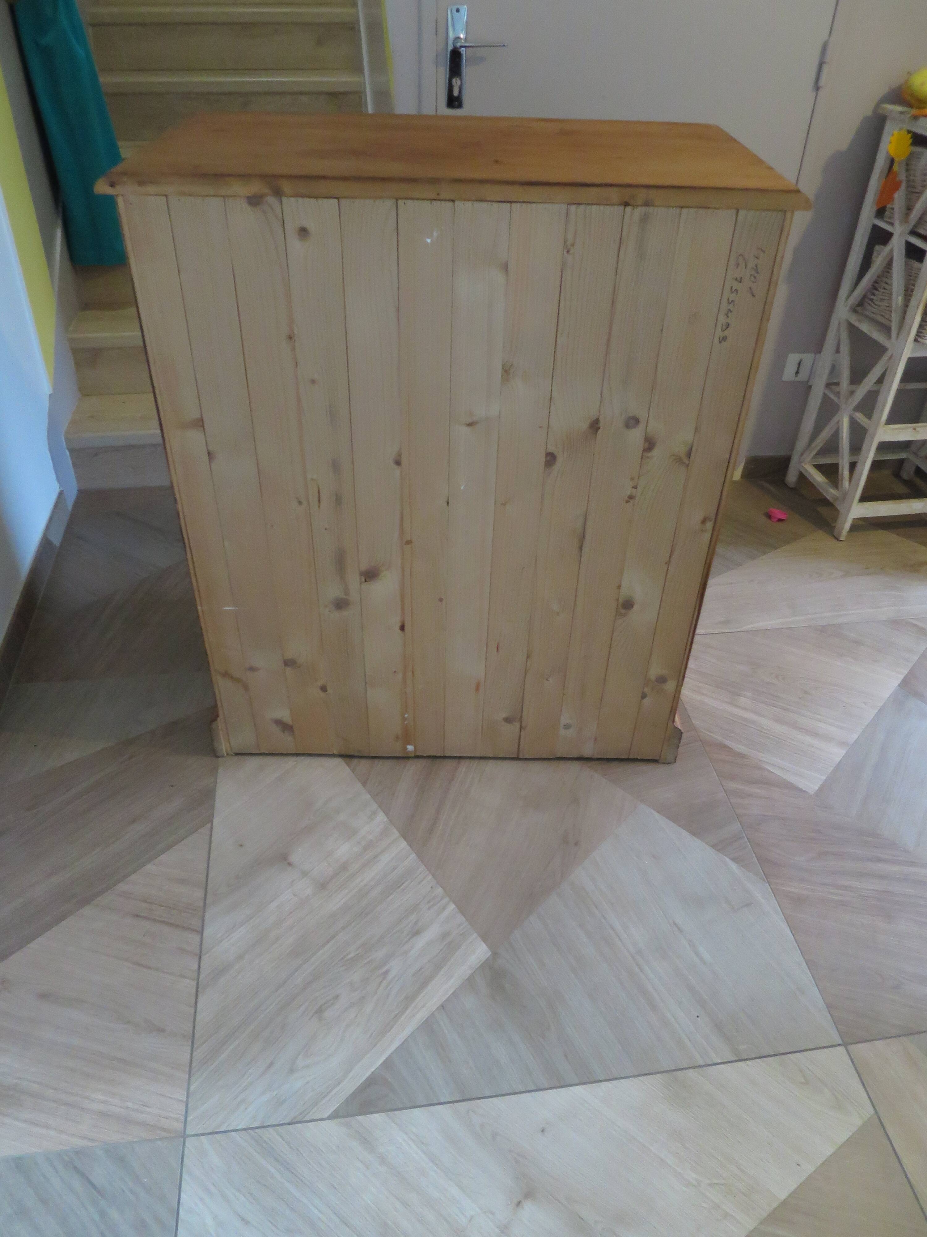 Solid wood bookcase – shabby chic style – adjustable shelves