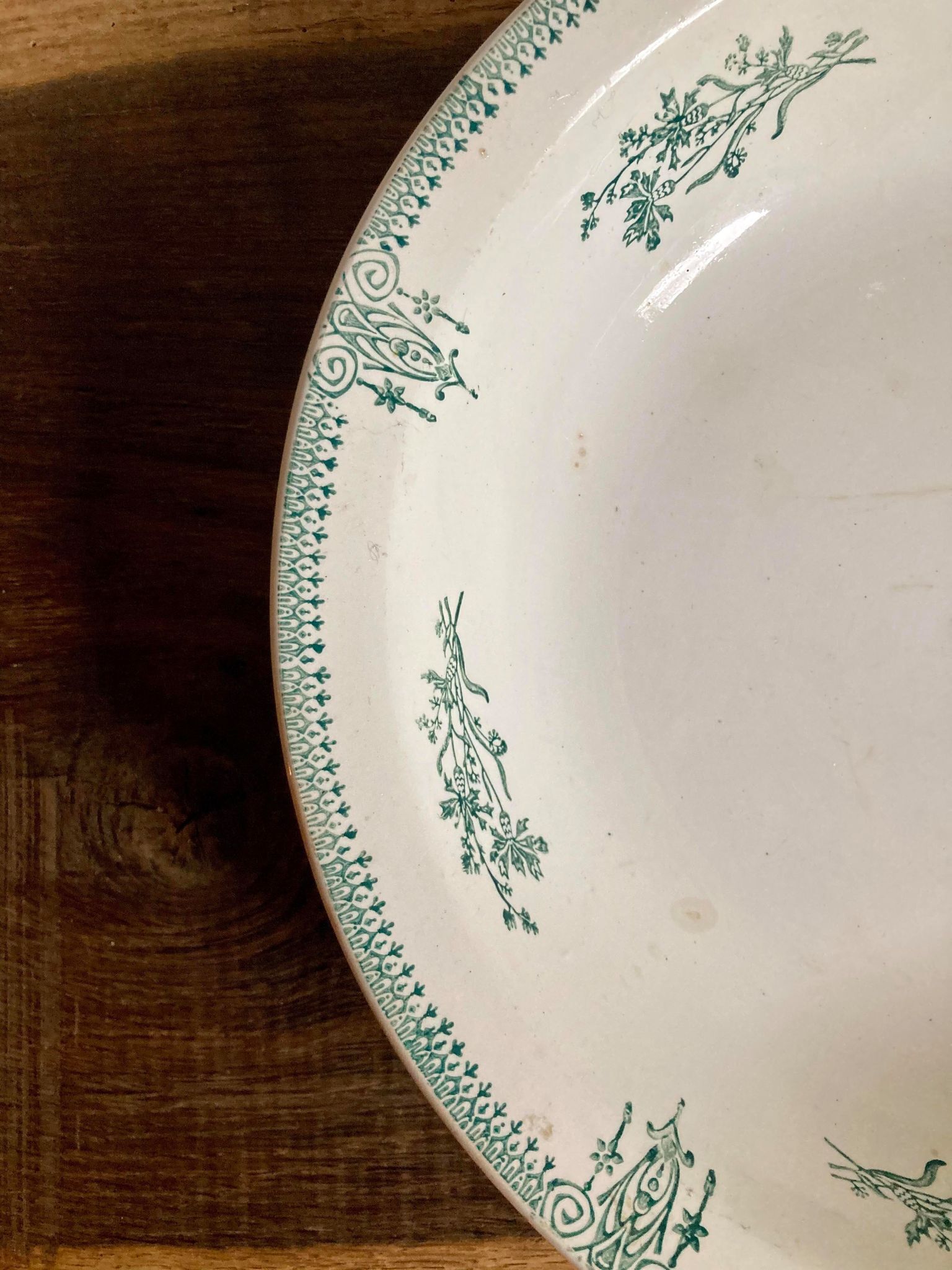 Hollow Service Plate Large Cermal Establishments Model 4003