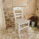 White patinated bistro chair