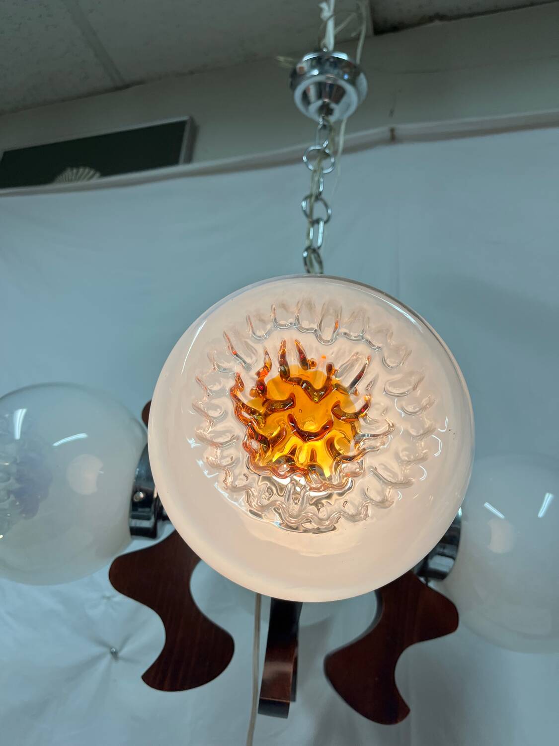Mazzega design chandelier 1970
