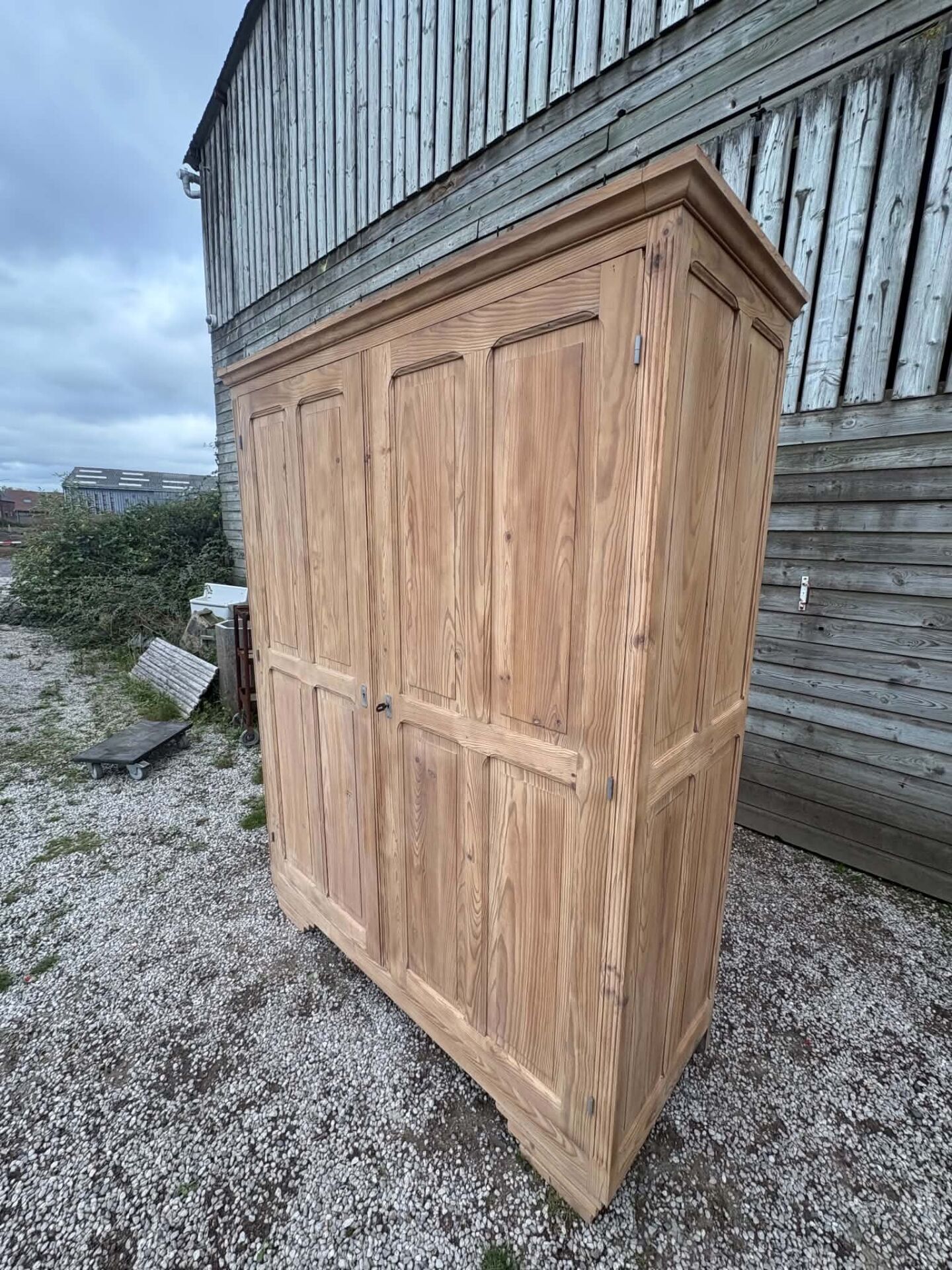 Parisian wardrobe / vintage wardrobe in raw wood