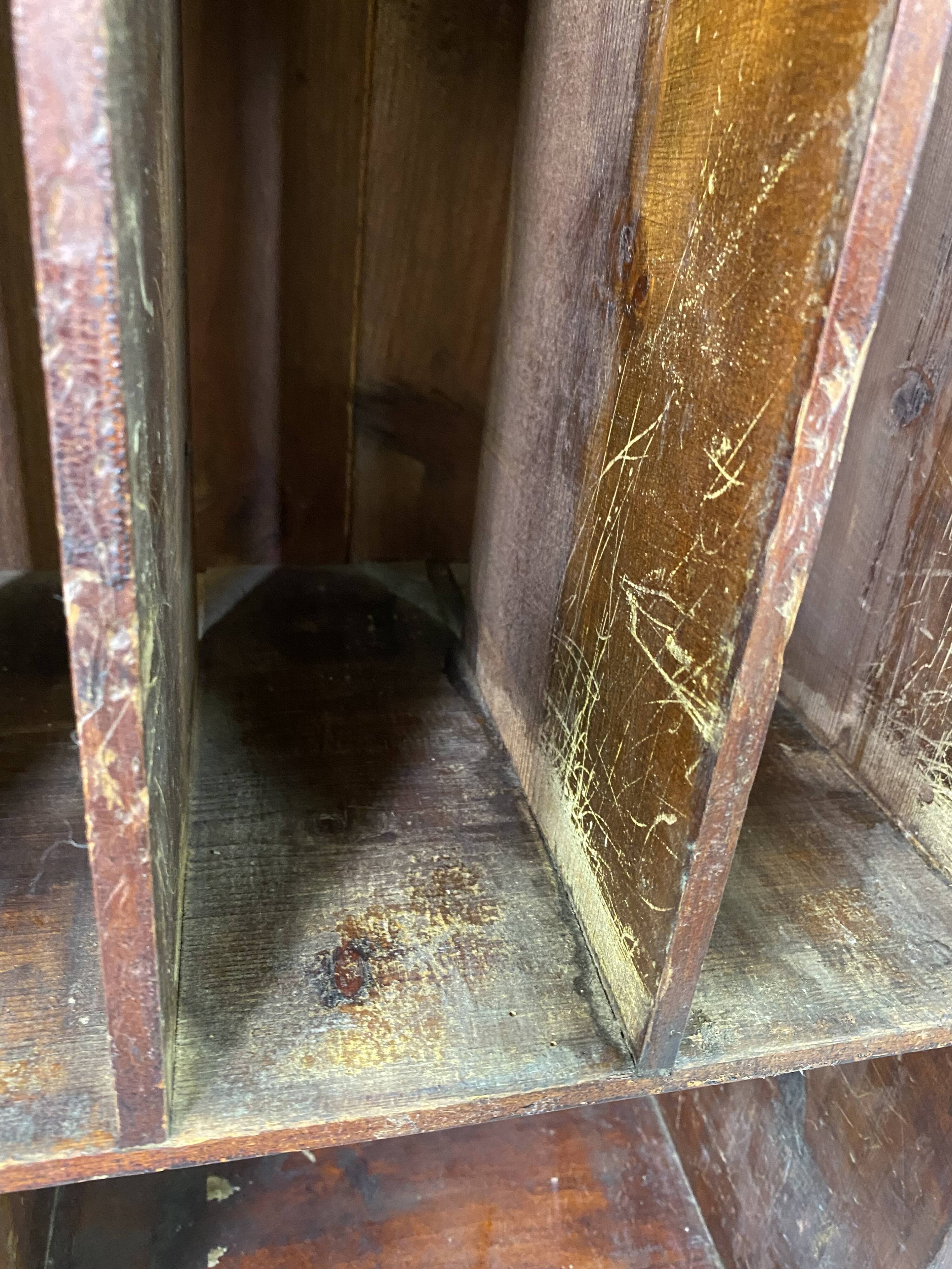 Wooden handcrafted craft furniture for postal sorting