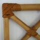 Vintage rattan coat rack 5 hooks 50s