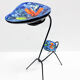 Animal-shaped pocket table in wrought iron and ceramic. France, 1960s.