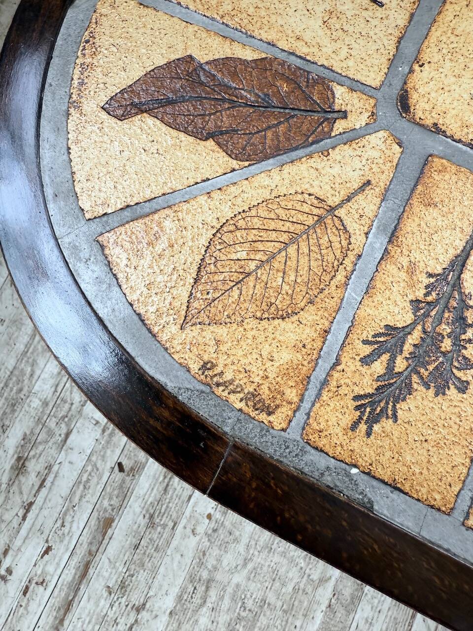 Capron “herbarium” oval coffee table