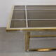 Dining table in chrome-plated steel and brass by Romeo Rega circa 1970