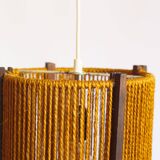 Large Danish Mid-Century Sisal Pendant lamp by Temde
