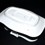 Antique Empire style porcelain sauceboat, hand-painted