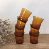 Amber water glasses Duralex