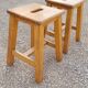 Pair of wooden stools from Gare 1950s